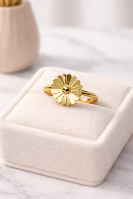 Golden Daisy Bloom Ring