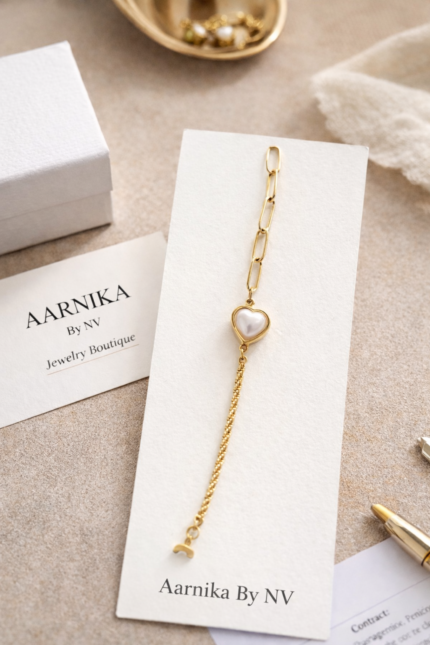 Amora Pearl Heart Bracelet